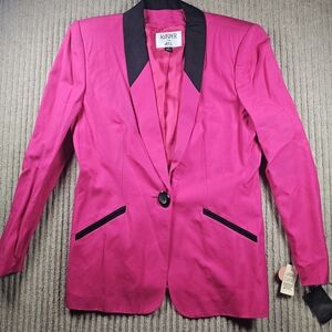 KASPER FOR A.S.L. Vintage 80's 90's Pink & Black Blazer | Size 8 Rare! NWT